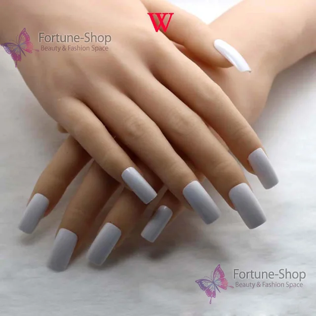 Tkgoes 20pcs Set Fake Nails Color White Acrylic Nail Tips Plastic Tkgoes 20pcs Set Fake Nails Color White Acrylic Nail Tips Plastic False French