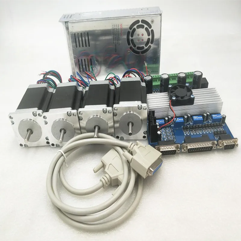 

Free shipping 4Axis Nema 23 Stepper Motor 255oz-in,3A,2 phase, 6 Leads CNC kit