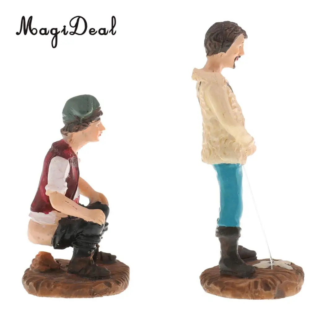 MagiDeal Sand Table Scene WC Shit Pee Doll People Figure Model Layout Landscape Scene for Home Bedroom Decor Children Kids Toys