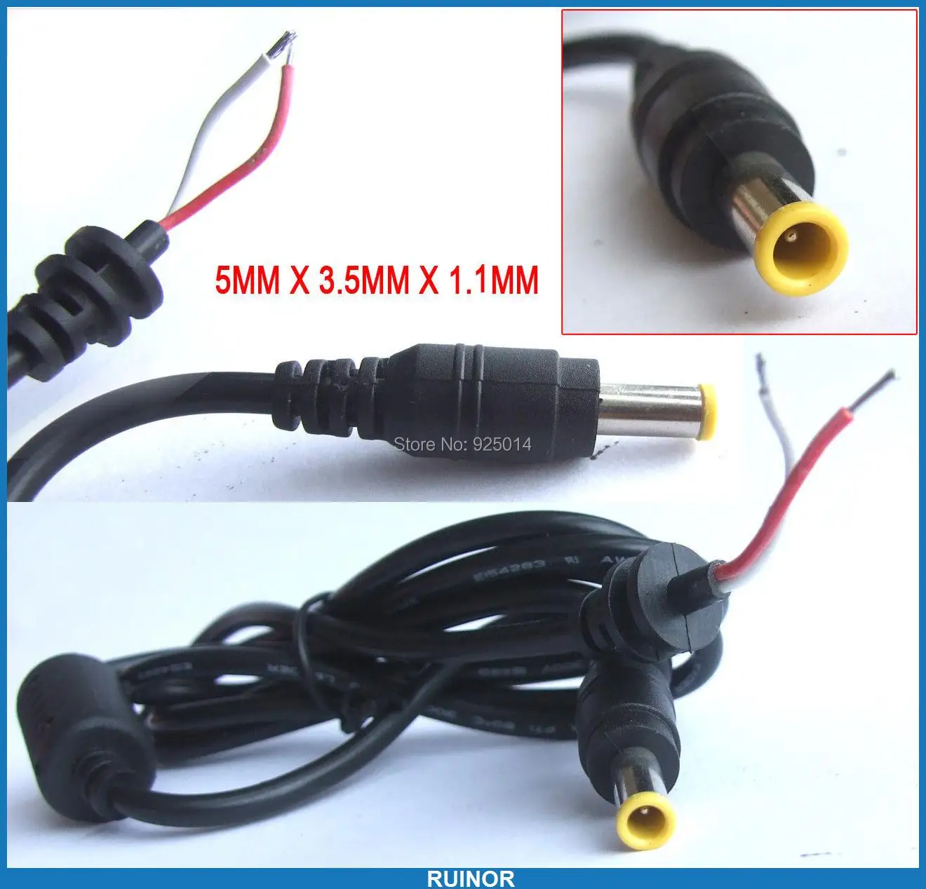 

1pc 5mm x 3.5mm x 1.1mm DC Plug Cord cables For DC Power Charger Laptop Notebook