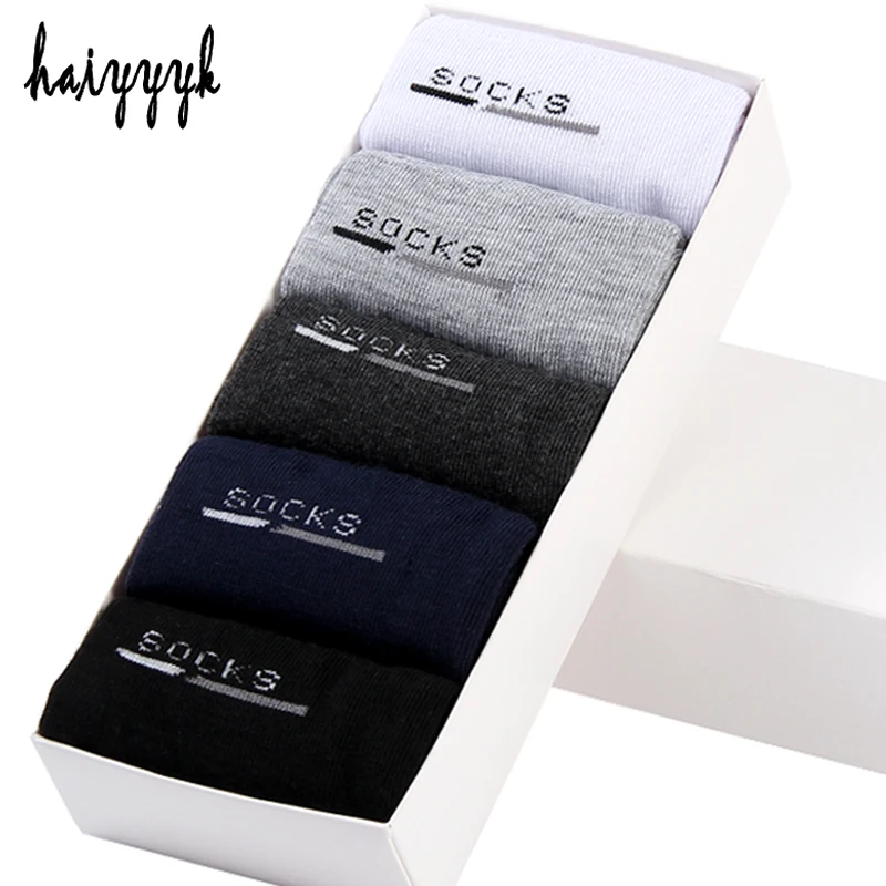 5 Pairs High Quality Men's Socks Cotton Autumn Winter Comfortable