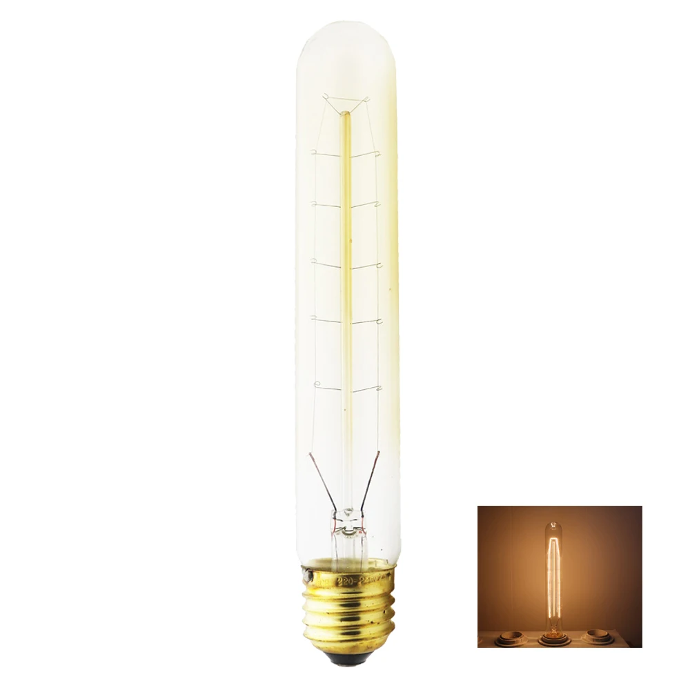 Mengjay edison лампы E27 40 Вт ST64 A19 T45 g80 G95 G125 накаливания лампа накаливания Освещение Ретро Эдисон лампочка 220 В warmwhite - Цвет: T225