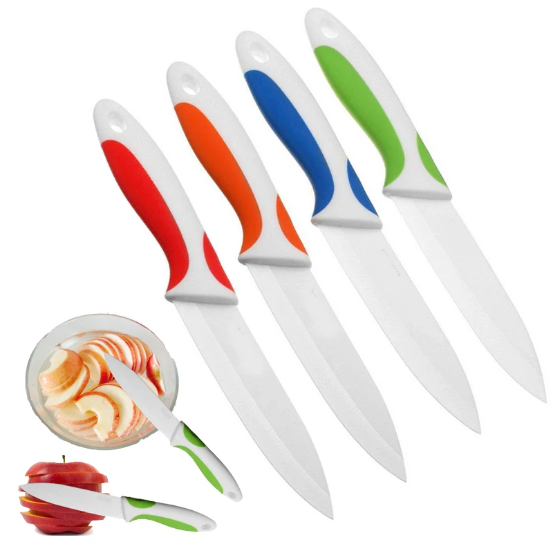 

3/4/5 Inch White Fruits Knife Blade Colorful Handle Ceramic Paring Ceramic Knives Top Quality Kitchen Knife Cooking Tool