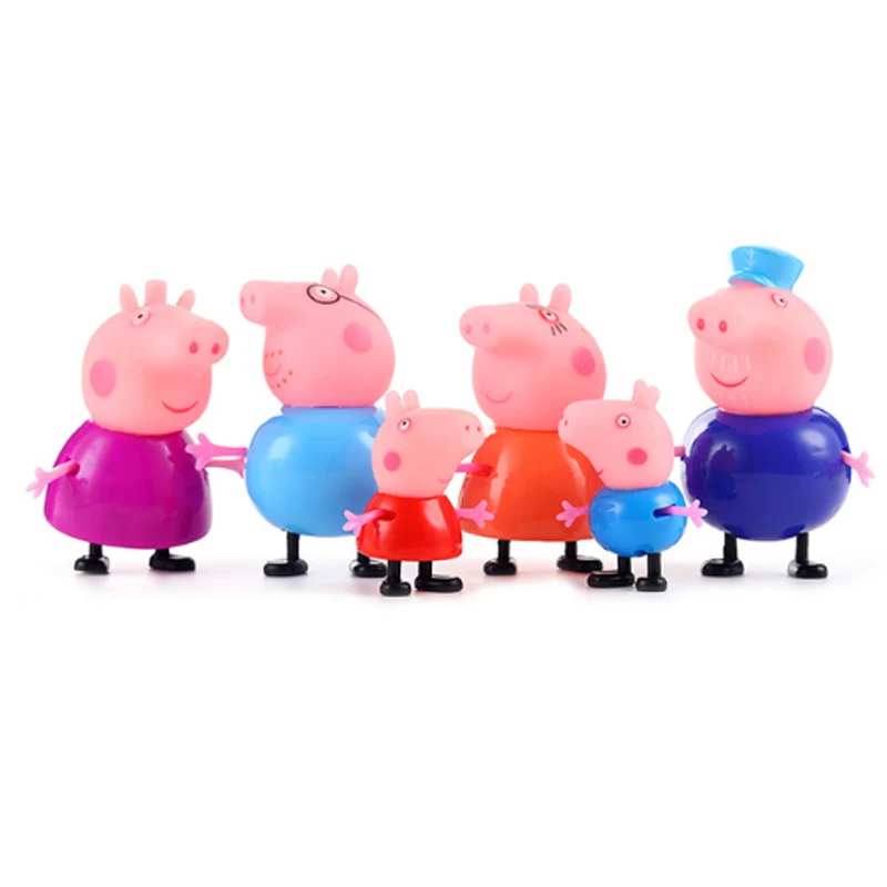 Лидер продаж Peppa Pig Джордж морская свинка семья пакет папа мама фигурку модель Pelucia игрушечные лошадки для детей рождественские подарки