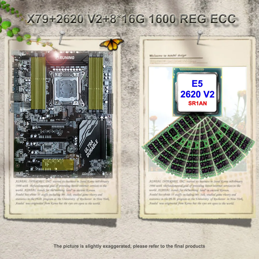 

Go for it Runing Super X79 motherboard set with CPU Intel Xeon E5 2620 V2 SR1AN 2.1GHz RAM 128G(8*16G) 1600MHz DDR3 REG ECC