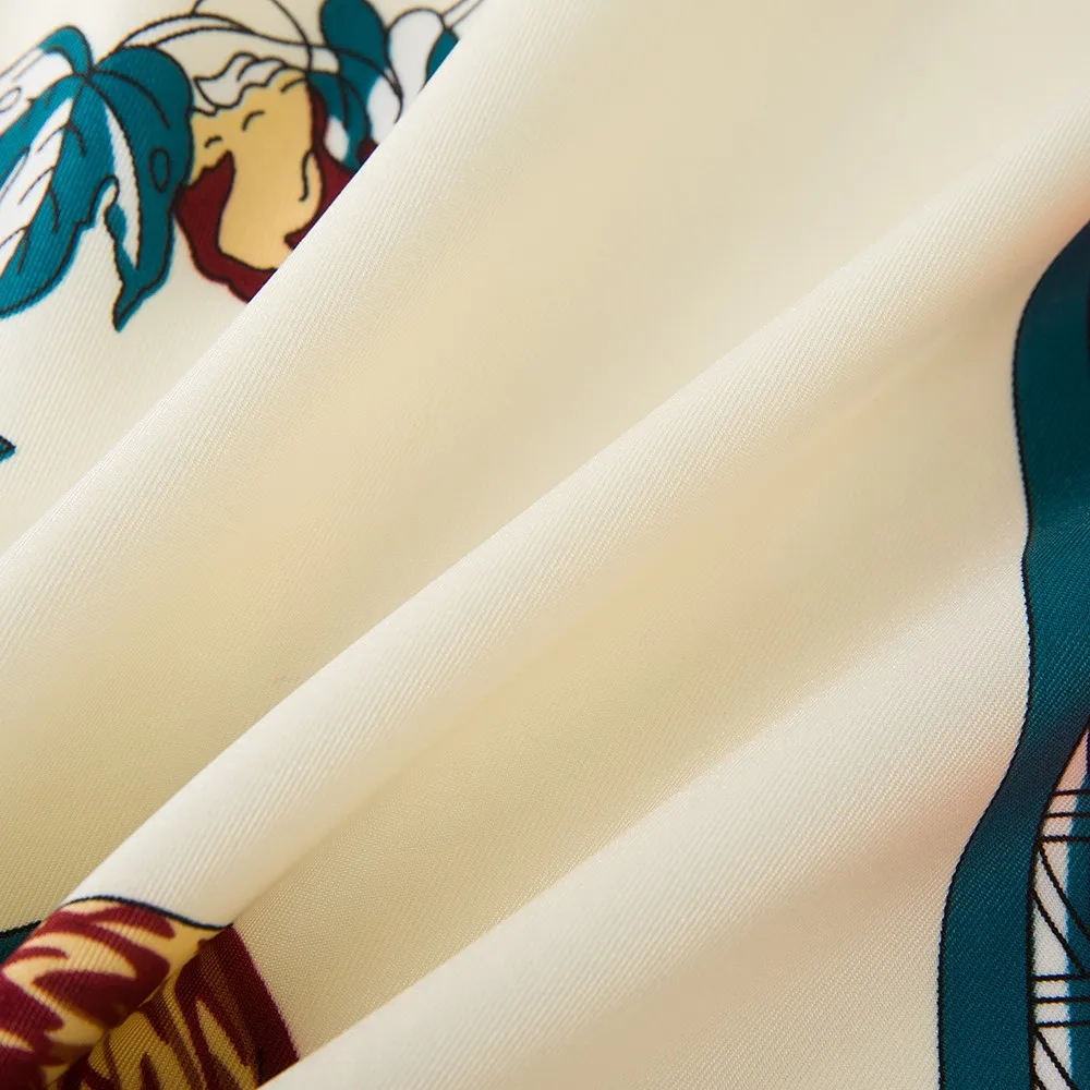 Твил Шелковый женский шарф роскошный бренд Европейский дизайн платок 130*130 см с принтом французских лошадей квадратные шарфы Модные Шали Обертывания