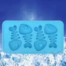 Многоразовый силикон милый кубик льда Fishbone лоток для замораживания пудинга форма для шоколада выпечки Креативные кухонные инструменты
