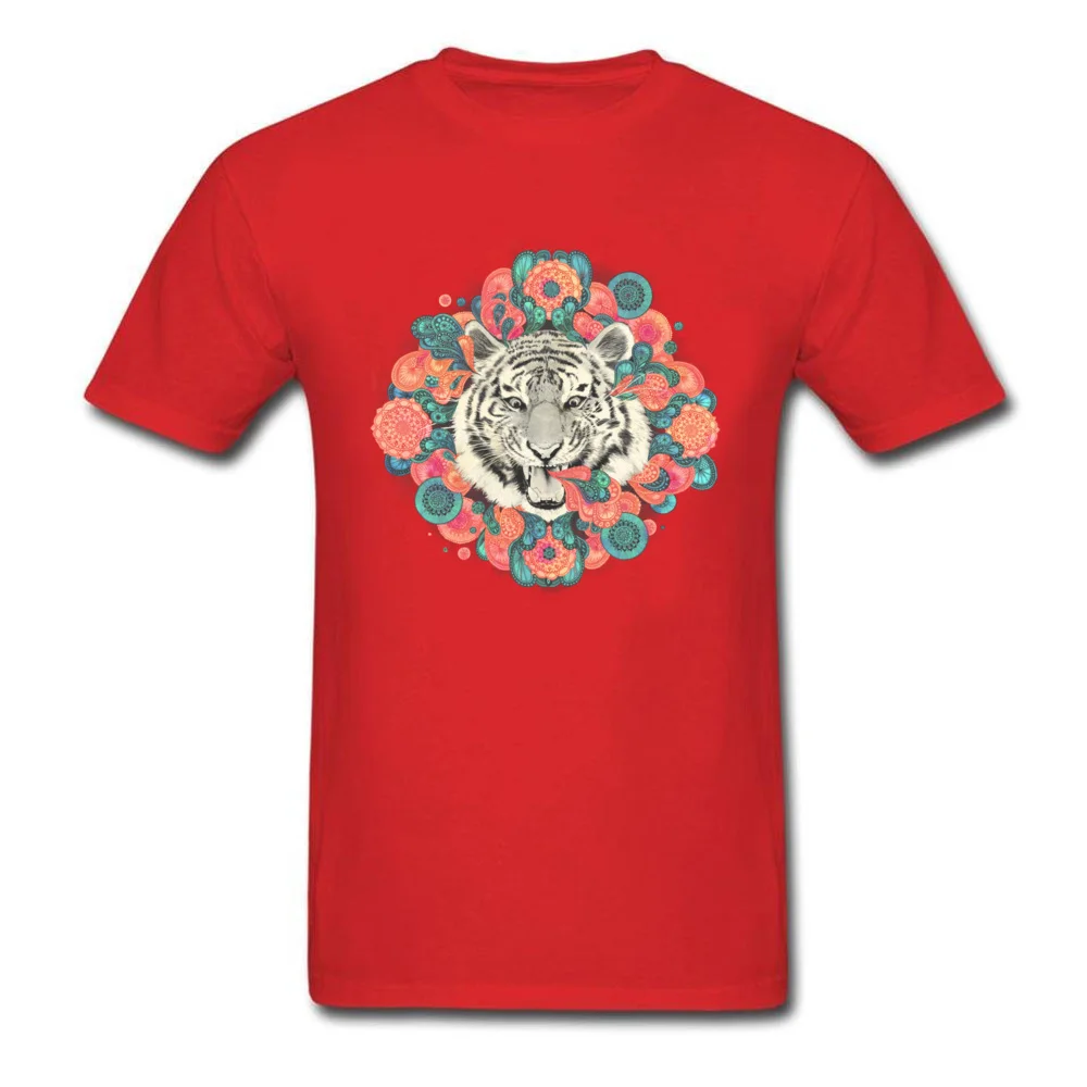 Tops T Shirt bengal mandala Summer Newest Casual Short Sleeve All Cotton Round Collar Boy T-Shirt Casual Tee Shirts bengal mandala red