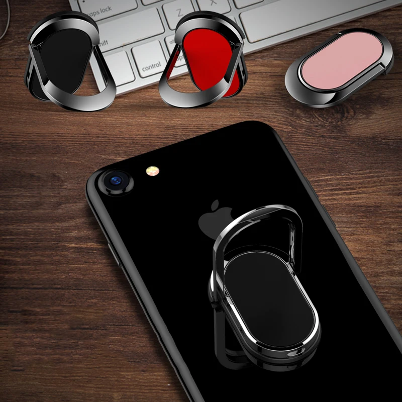 

Qkuttu Universal Luxury Oval metal Finger Ring Holder 90 Rotate Phone Stent Mobile Car Magnetic Phone Holder Finger Stand