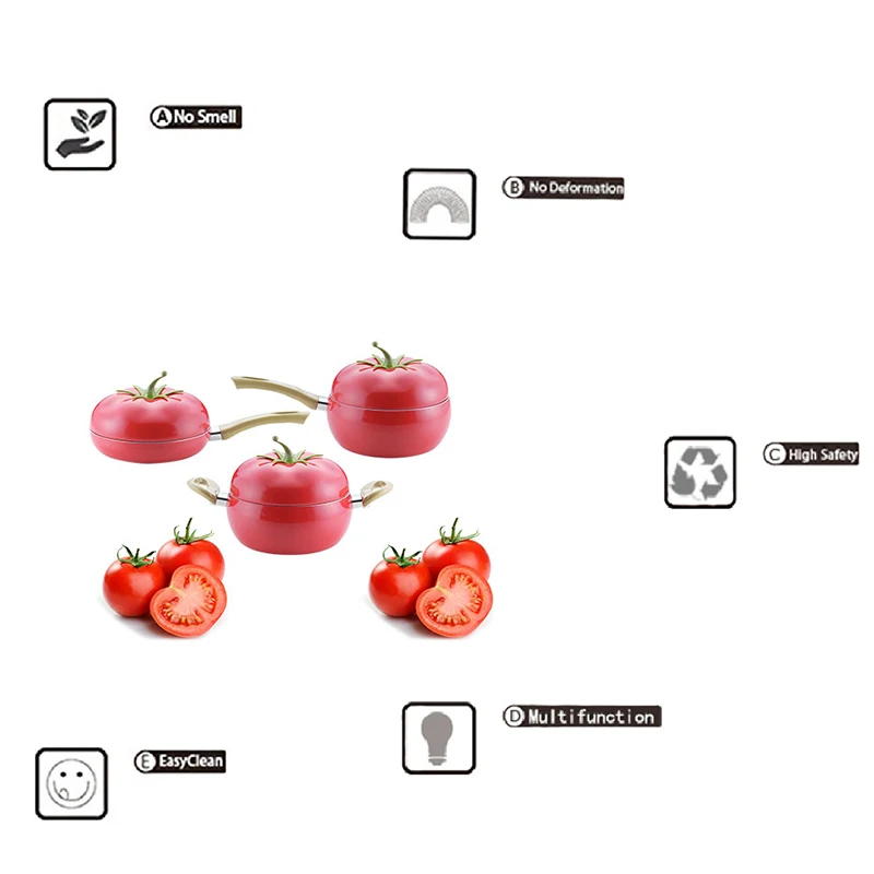 Антипригарный суповый горшок для кухни фрукты кастрюля в форме помидора соус кастрюля котел без испарений бытовые инструменты для приготовления пищи Кухонные Принадлежности