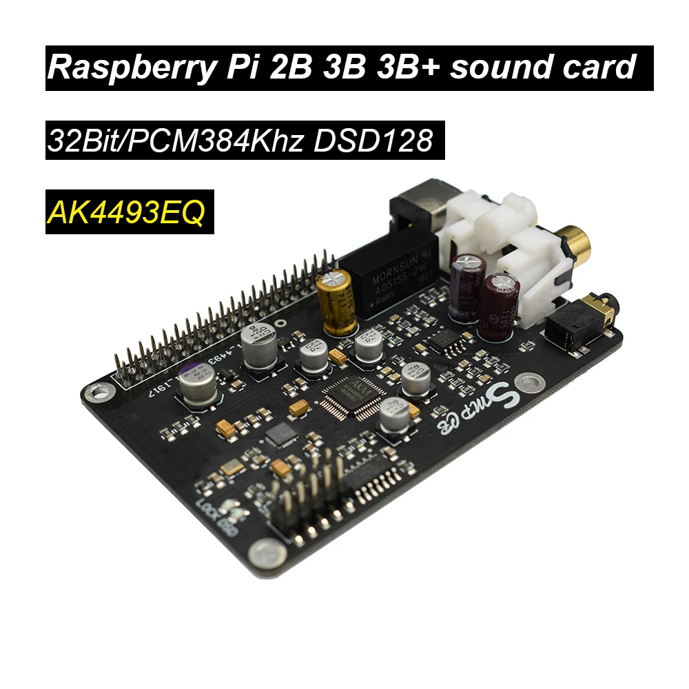 Декодер DAC Lusya AK4493 цифровой сетевой плеер I2S 32 бит 384 кГц DSD128 для Raspberry Pi 2B 3B + 4B