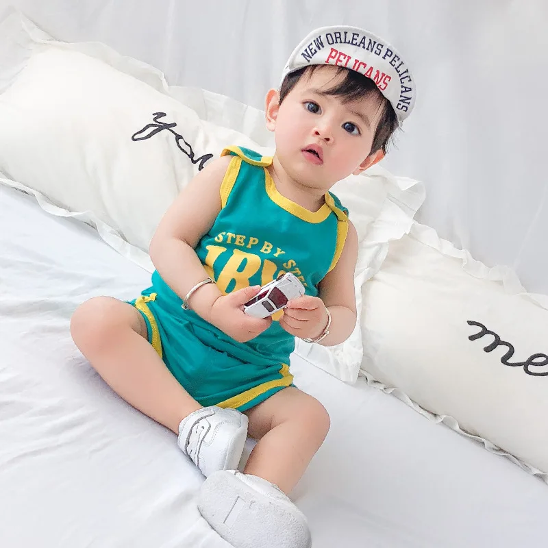 

2019 Summer Baby Boys and Girls Sets Vest with Shorts