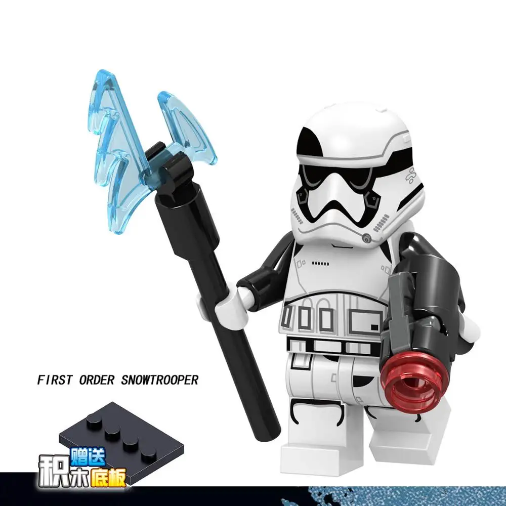 Для звездных войн имперский шок Звездные войны TIE fighter pilot Snowtrooper death shore Sand storm trooper строительные блоки игрушки - Цвет: Серебристый