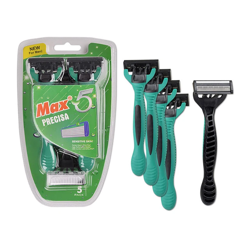 Max 5PCS/Lot Men Razors 5blade Razors Sweden Stainless Razor With