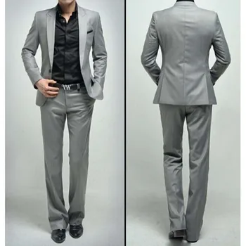 Ceny Brand New Groomsmen Szary Mężczyźni Garnitur Najlepszy Slim Fit Człowiek ślub Męskie Garnitury Tuxedo Kostium Homme 2020 (kurtka + Spodnie + Krawat + Hankerchief)