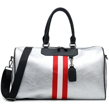 

AUAU-Pu Gym Training Bag Leather Sports Bag For Women Or Men Fitness Training Bag Large Leather Travel/Luggage Bag Sac Sport