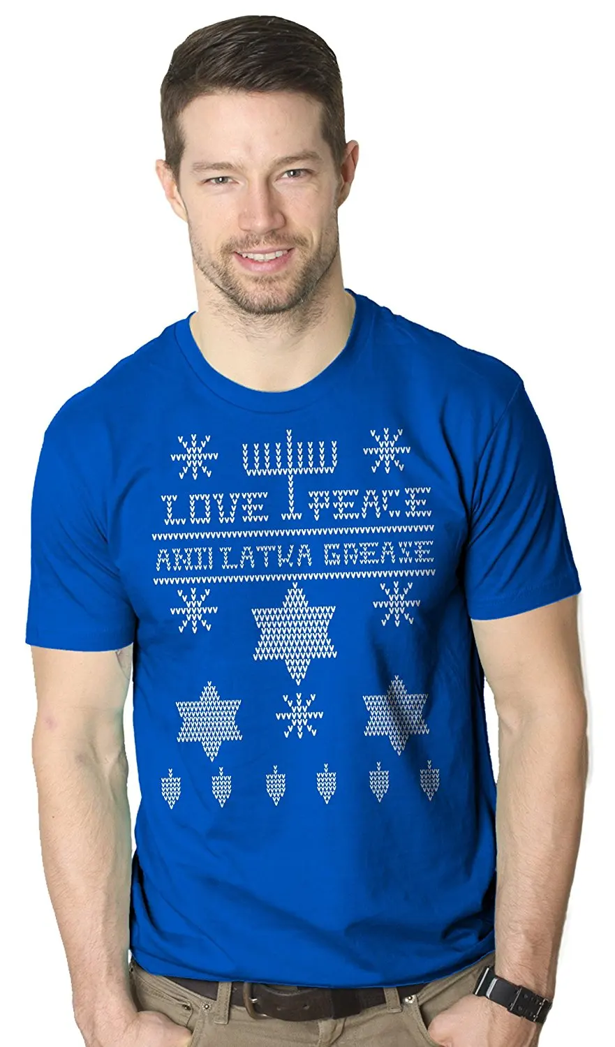 OKOUFEN Ugly Hanukkah Sweater T Shirt Funny Ugly Sweater Shirt Holiday