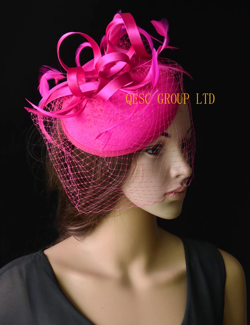 Hot pink/fuchsia Fascinator/felt fascinator/wedding race carnival