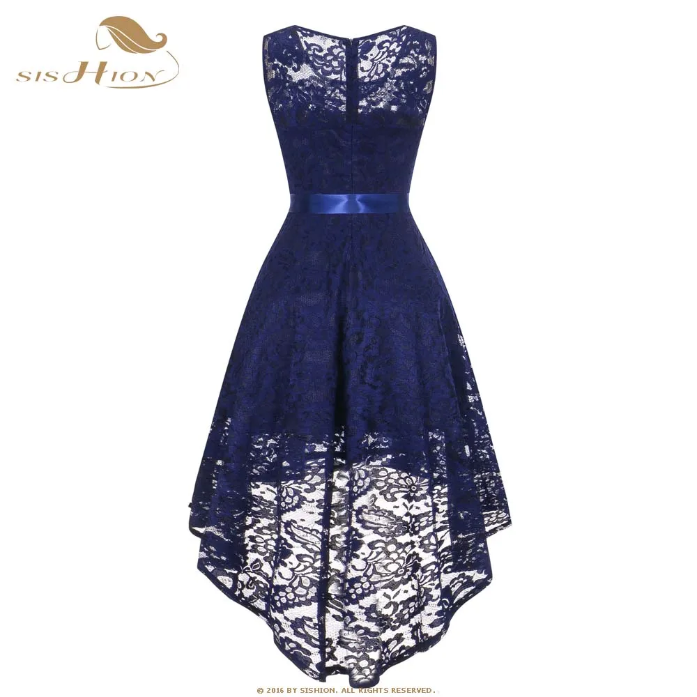 lace dress short front long back