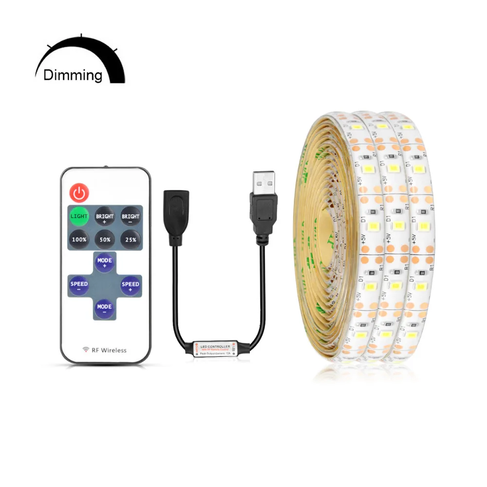 USB LED Night Light Dimmer LED Lamp 1/2/3/4/5M Not Waterproof Night