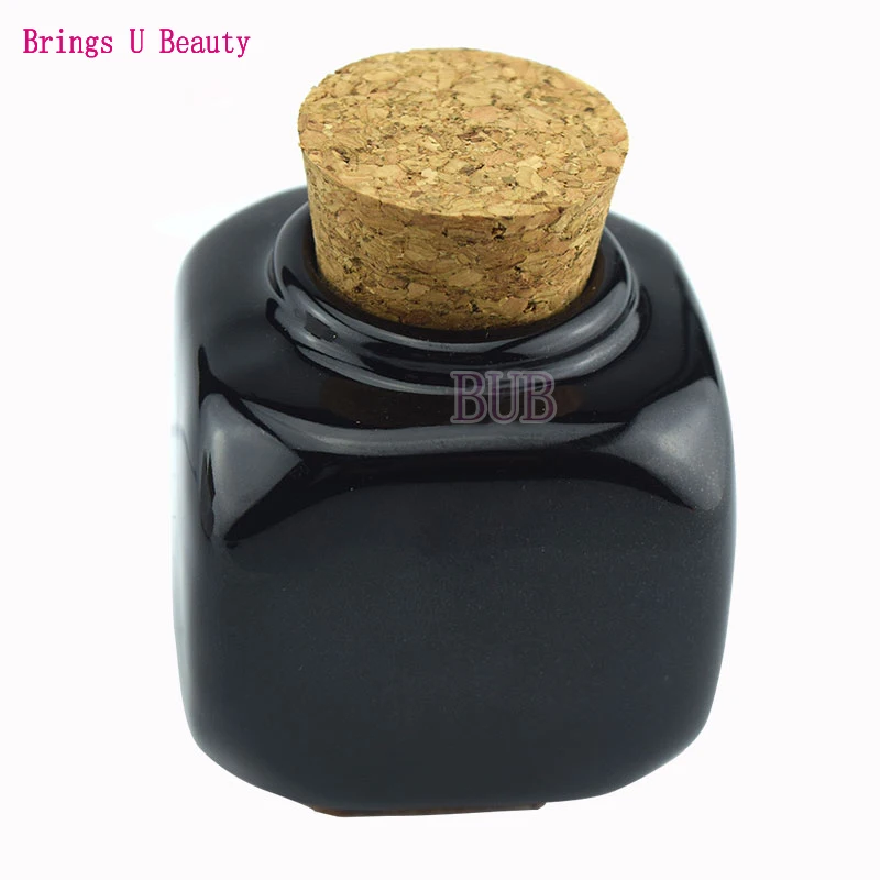 

1 pc/lot black Color Porcelain Material Nail Art Acrylic Glass Dappen Dish Liquid Powder Container