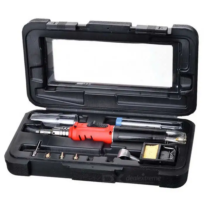 

10 in 1 Professional Butane Gas Soldering Iron Kit Welding Kit Torch HS-1115K jet 1300 Multi-Functional Self-Ignition