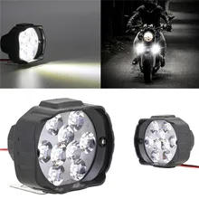 1Pcs LED Motorcycle Headlight Scooter ATV 12V Fog Spotlight LED Motorbike Moto Working Spot Light