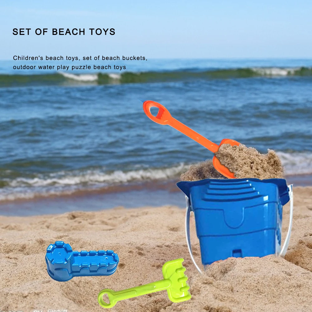 6 шт./компл. песок вода Портативный пляжные игрушки для песка комплект Животные замок из песка глиняная форма Лопата инструменты Ванна