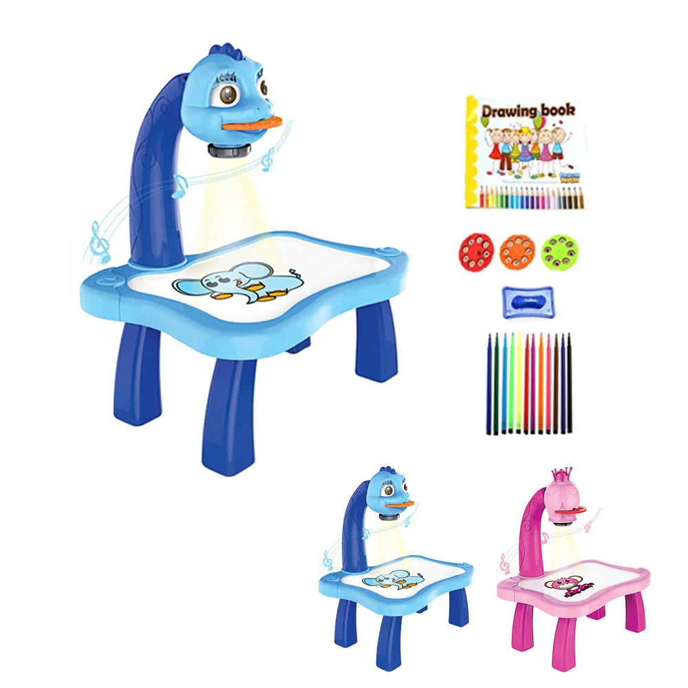 Детский подарок многофункциональное обучение рисованию игрушечные наборы картина игрушка проектор стол для учебы инструмент с ручкой и книгами
