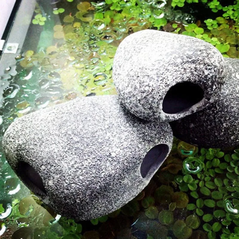 

Stone Replica Aquarium Ornament Realistic Rock Shrimps Cave Fish Tank Landscape Decoration can CSV