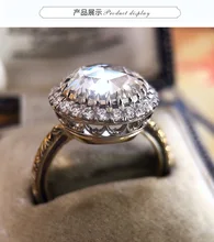 Luxury White Zircon Promise Engagement Ring Vintage Charming Big Stone Wedding Rings For Women Fashion Jewelry Luxury White Zircon Promise Engagement Ring Vintage Charming Big Stone Wedding Rings For Women Fashion Jewelry