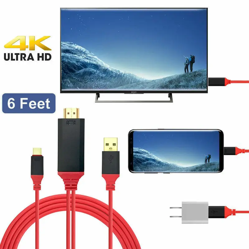  3 In 1 Usb 3.1 Cavo di Tipo C A HDMI 4 K * 2 K HD Video Audio Adattatore di Ricarica cavo per Samsu