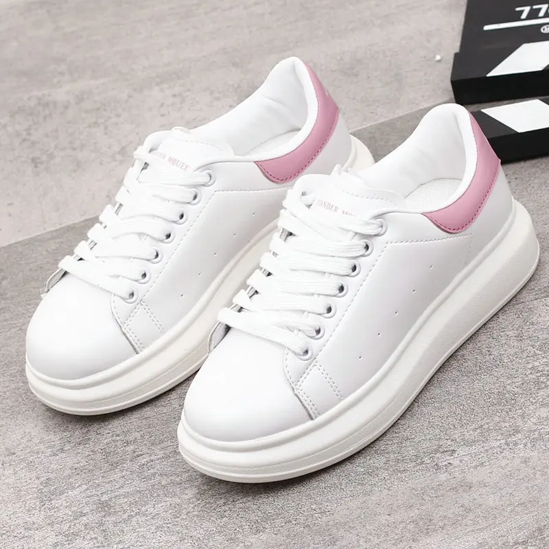 

2019 Spring New Designer Wedges White Shoes Female Platform Sneakers Women Tenis Feminino Casual Female Shoes Woman YH-23
