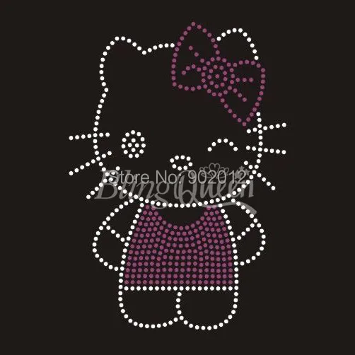 BlingQueen Wholesale 25/lot Korean A Grade Rhinestone Motif Hello Kitty ...