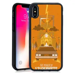 Роскошные ТПУ + закаленное Зеркало чехол для iPhone XS Max XR 8 7 плюс 6 S 5se Назад в будущее VHS пара крышка