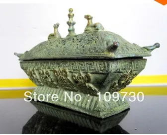 

00266 Tibetan Eight Auspicious pattern bronze incense burner