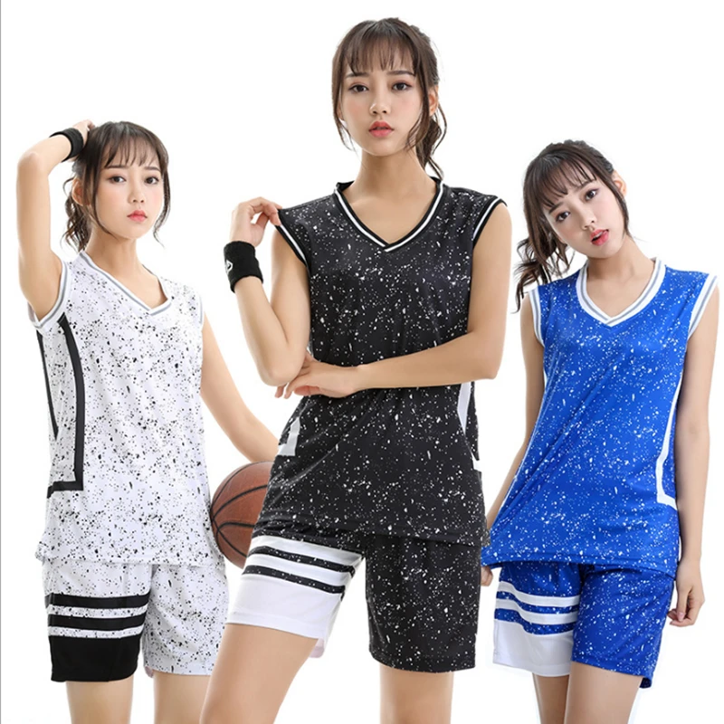 Women Basketball Jersey & Shorts 2PCS Set Men Breathable Custom