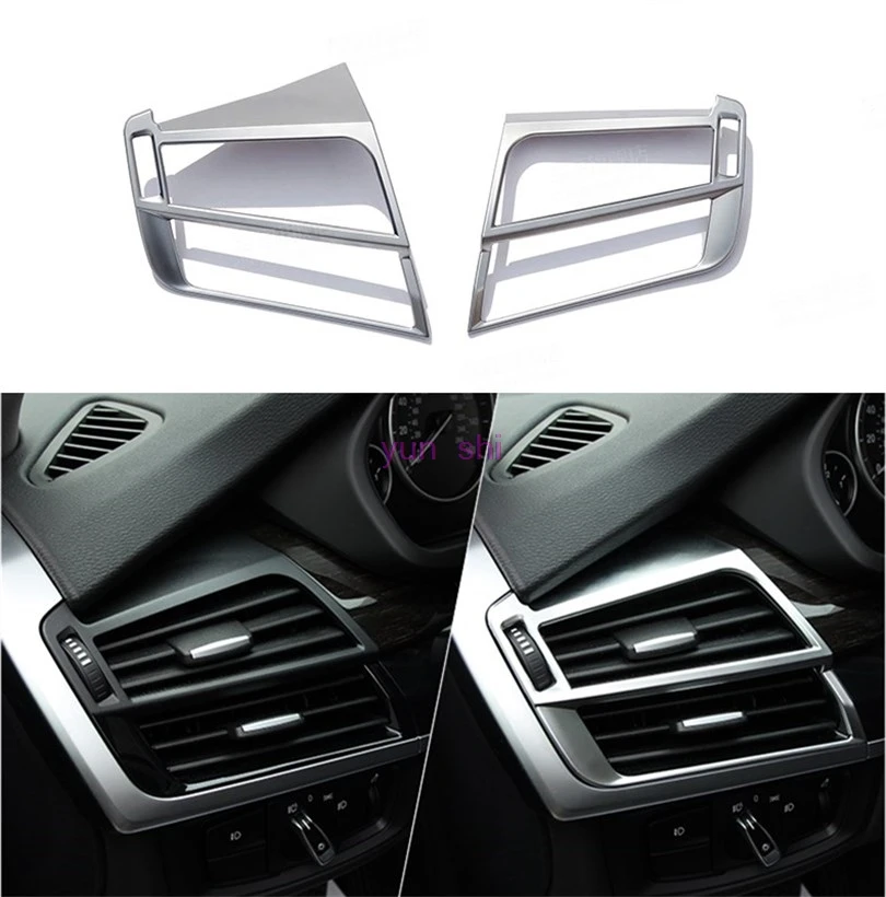 2 pcs ABS chrome Car both sides Air-conditioning outlet decoration car stickers car-styling covers For BMW 2014-16 X5 X6