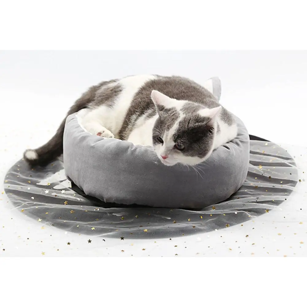 LanLan милый мультфильм круглый питомец собака кошка спальная кровать теплая удобная питомца гнездо