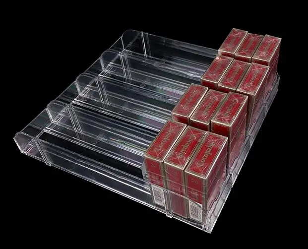 

10pcs Fashion Cigarette divider Automatic propulsion locker drawer drink display stand container Tobacco Cosmetic display box