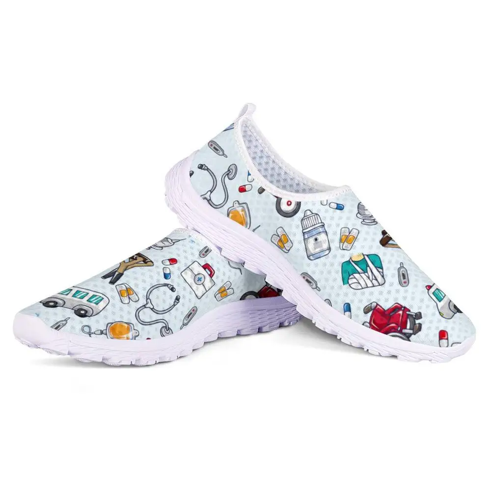 HXA248AA INSTANTARTS Забавный 3D мультфильм стоматолога/зуб узор женские черные летние кроссовки Легкая сетчатая обувь на плоской подошве прогулочная обувь - Цвет: HXA248AA