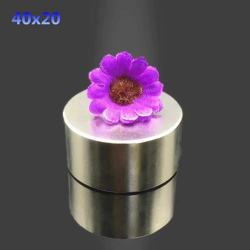  Free shipping 1PC hot magnet 40x20 mm N35 Round strong magnets powerful Neodymium magnet 40x20mm Magnetic metal 40*20 