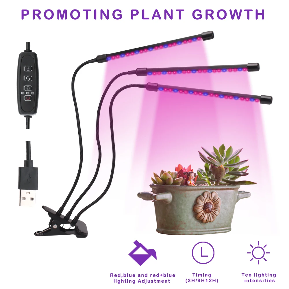 

BORUiT 300W LED Grow Lamp Bulbs Timing Function Phyto Lamp Dimmable Fitolampy Full Spectrum Grow Lamp for Plant Greenhouse