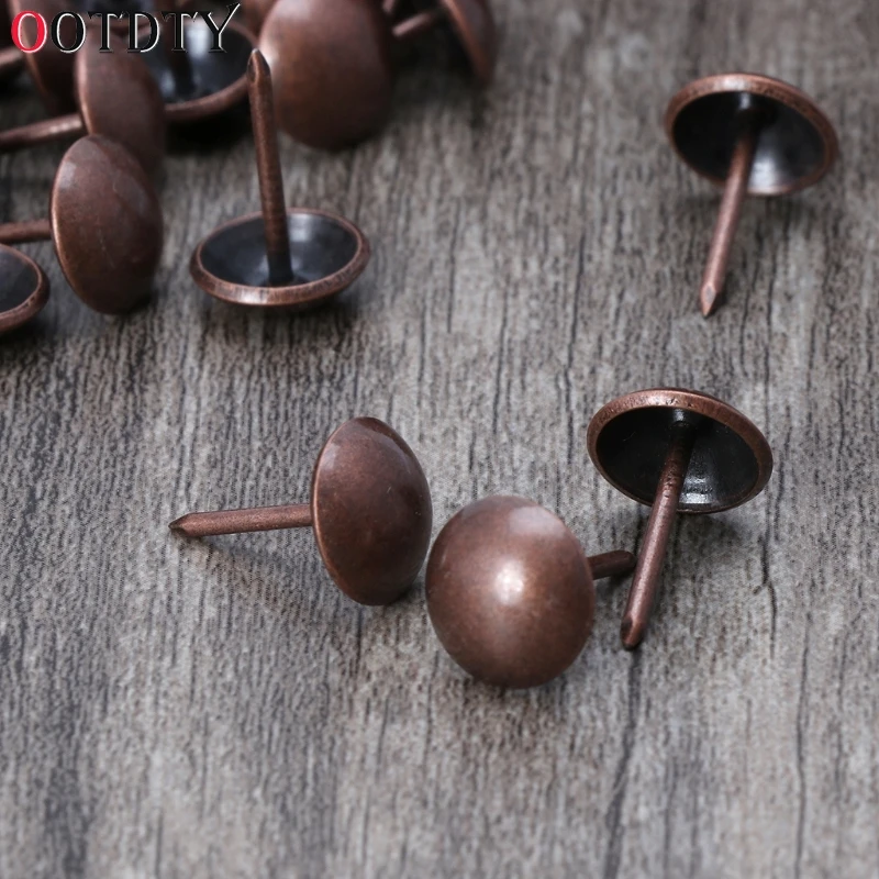 100pcs Antique Brass Upholstery Nails Furniture Tacks Pushpins Hardware Decor 100pcs Antique Brass Upholstery Nails Furniture Tacks Pushpins Hardware Decor