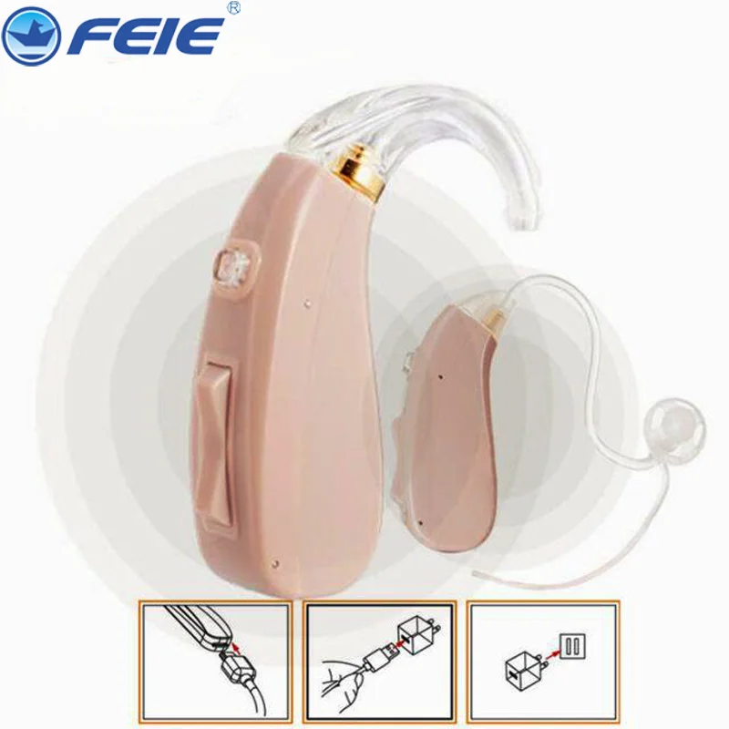 Two Hooks RIC открытый Fit перезаряжаемые слуховые аппараты высокой мощности слуховые аппараты глухие инструменты наушники Deafness устройство MY-201 - Цвет: Two Hooks