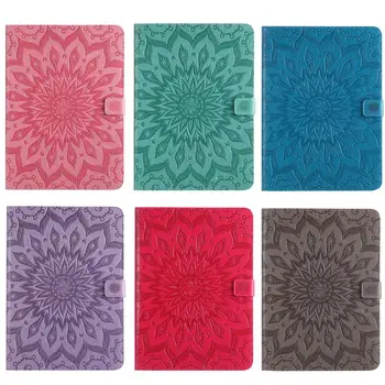 

Sunflower Print PU Leather Flip Case For Apple iPad Mini 4 Stand Cover For Apple Ipad Mini4 With Card Holder Cover Protector #S