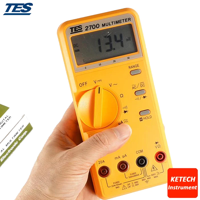 

LCR Multimeter 3200 Count LCD with Analog Bar-graph TES2700