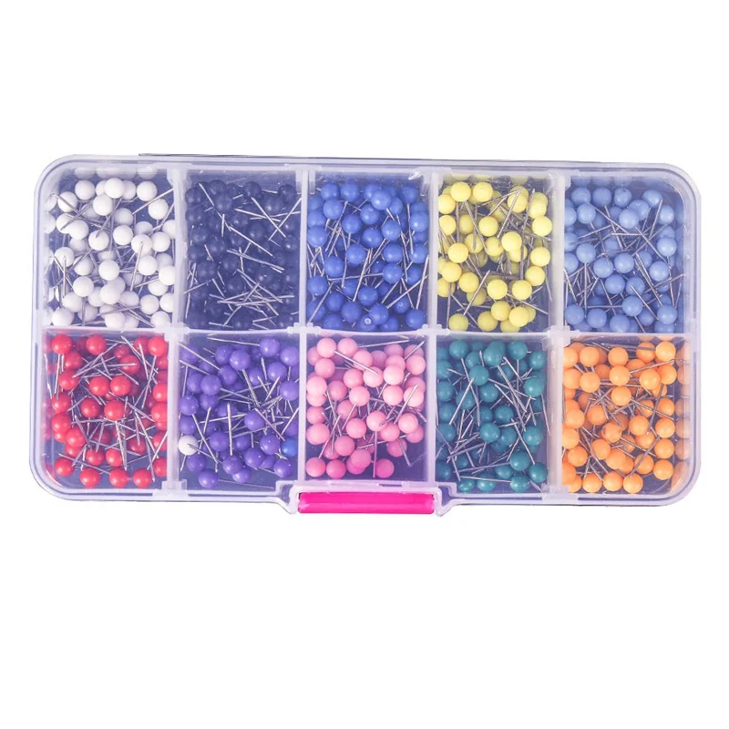 

500PCS /set High-quality Candy Colors Pellet Push Pin New Creative Thumb Tack Message Board Pushpin