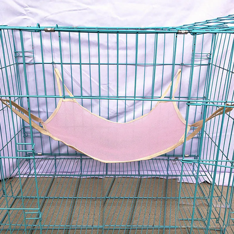 pink ПЭТ висит кровать кошка гамак клетка аксессуары Pet крыса кролик Шиншилла кошка Кейдж гамак зверек покрывало мешок одеяла 30 - Цвет: pink