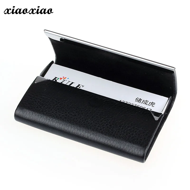 

2018 Brand New Leather Business Credit Card Name Id Card Holder Case Wallet Box porte carte Dropshipping